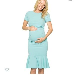 BRAND NEW:Maternity Midi Dress - Mermaid Flare